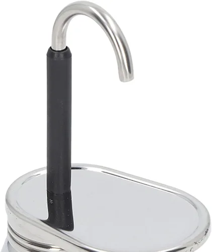 Vista 8 de Olla de acero inoxidable de 6.1 x 3.7 pulgadas, cafetera italiana para campamento al aire libre, cafetera de 2 tazas para café clásico italiano