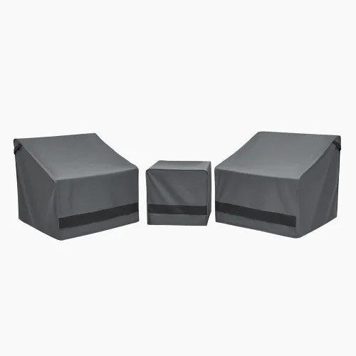 Vista 8 de Loriano Juego de fundas para muebles de patio, 3 piezas, impermeables, 600D resistentes al agua, juego de fundas para muebles de césped