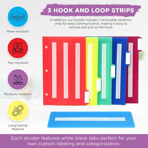 Vista 4 de Smile4autism Herramientas pequeñas de 7x9" perfectas para mantener organizadas tus tarjetas visuales sueltas. Autismo, ABA, TDAH, lenguaje