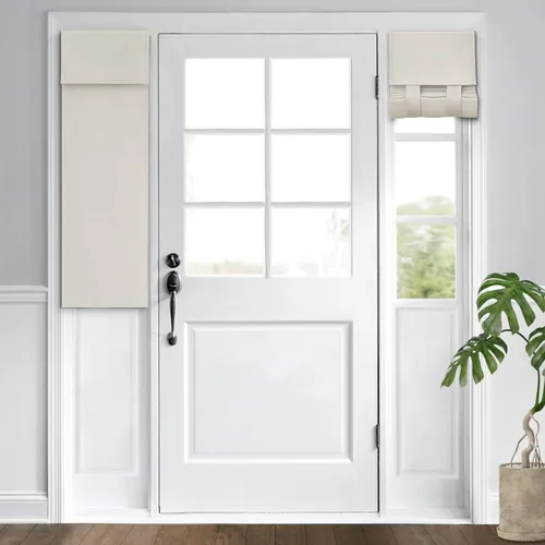 Vista 38 de HOMEIDEAS Cortinas opacas de aula para puerta delantera, cubierta de ventana de puerta de aula, persianas de privacidad con aislamiento térmico