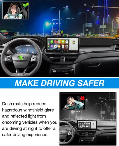 Vista 7 de CARTIST Cubierta para Tablero Específica para Vehículo Compatible con Ford Escape 2020-2025 2026 (Sin HUD), Cubierta de Tablero para Accesorios