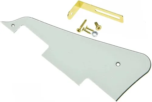 Vista 62 de KAISH Golpeador de guitarra Abalone Pearl LP con soporte negro para Epiphone Les Paul