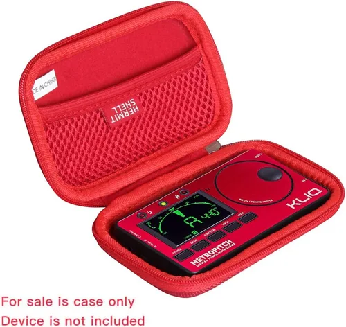 Vista 2 de Hermitshell Estuche rígido de viaje para KLIQ MetroPitch - Metrónomo Tuner (rojo)