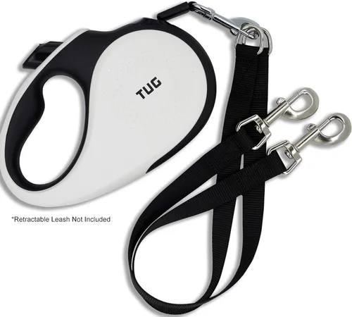 Vista 2 de Extensión antimasticable para correas retráctiles (paquete de 2); también se puede utilizar como un accesorio de correa doble para perro/divisor