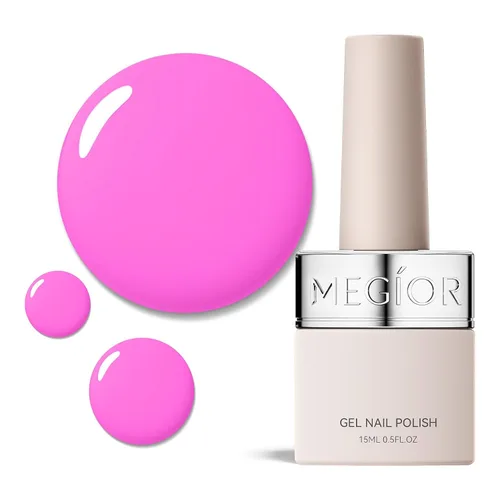 Vista 75 de MEGIOR Esmalte de uñas de gel libre de TPO, 0.5 onzas líquidas, base de gel transparente para remojar la lámpara de uñas LED, capa base de larga