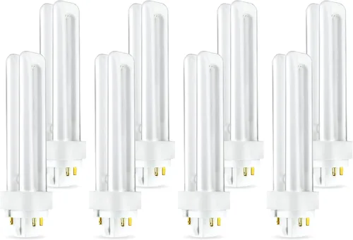 Vista 2 de Circle - PLC/13/E/DD/827 (paquete de 4) PLC-13W 827, 4 pines G24q-1, tubo doble de 13 vatios, bombilla fluorescente compacta, sustituye a Philips