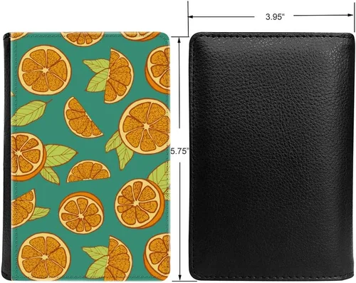 Vista 2 de PU Leather Passport Holder Travel Wallet RFID Blocking Card Case Cover With Unique