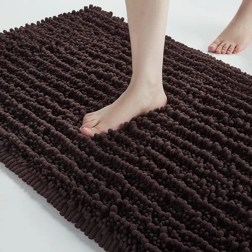 Vista 113 de FLOLEOPA Alfombras de baño de microfibra suave y esponjosa, tapetes de baño absorbentes, antideslizantes, lavables a máquina y de secado rápido