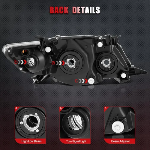 Vista 7 de cciyu Conjunto de faros delanteros para Chevy Trailblazer 2002-2009, para Chevy Trailblazer EXT 2002-2006, carcasa negra, reflector transparente