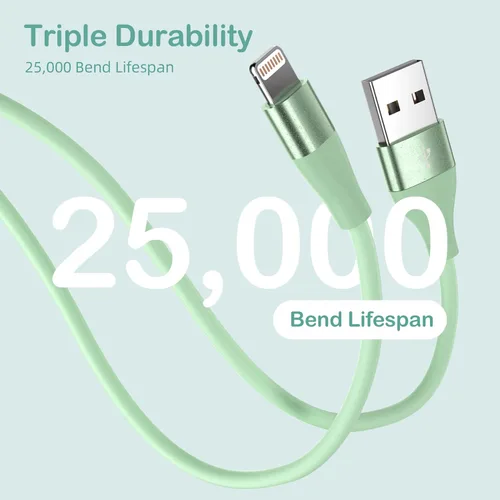 Vista 5 de Cargador de iPhone [certificado Apple MFi] Paquete de 3 cables Lightning de 10 pies de carga rápida para iPhone compatible con iPhone 13, 12, 11 Pro