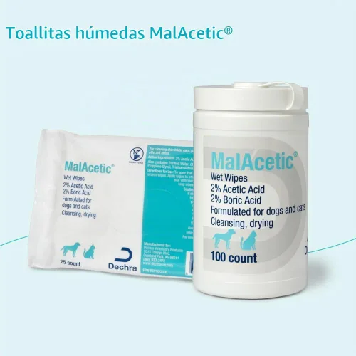 Vista 5 de MalAcetic® Toallitas húmedas para perros y gatos, 25 toallitas