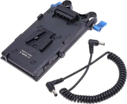 Vista 3 de Placa de fuente de alimentación de batería de montaje en V V-Lock D-tap con sistema de abrazadera de varilla de 0.591 in para cámara DSLR