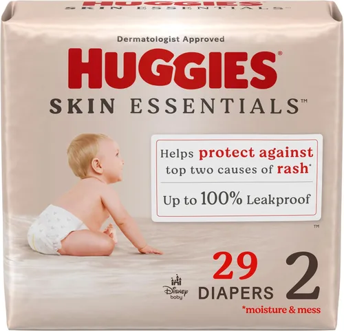 Vista 26 de Huggies Pañales talla 1, pañales Skin Essentials para bebé, talla 1 (8-14 libras), 84 unidades, el embalaje puede variar