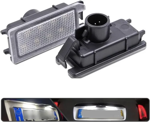 Vista 5 de 2 piezas de luces LED para matrícula con número para Fiat 500, Dodge Viper, Jeep Grand Cherokee, con lámparas SMD de xenón blanco de alta potencia