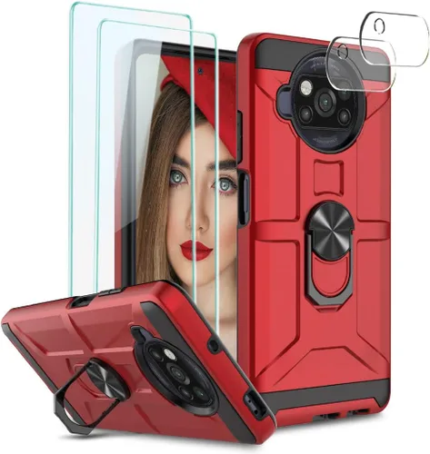 Vista 23 de Jeylly Funda diseñada para Xiaomi Poco X3 Pro/X3 NFC con protector de pantalla, a prueba de caídas a prueba de golpes, de grado militar, para Xiaomi