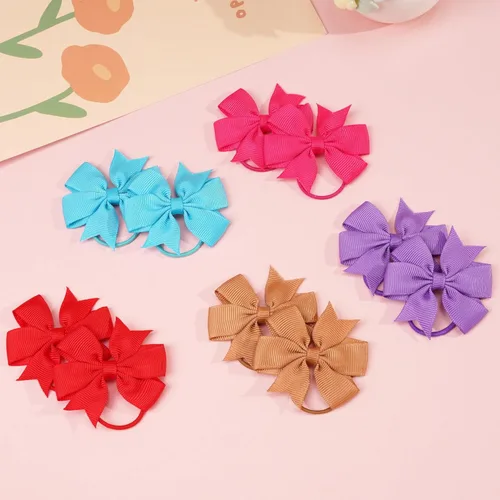 Vista 8 de 30 lazos para el pelo de 2 pulgadas para bebés y niñas, mini molinete de boutique, cinta elástica para el cabello, accesorios para niños pequeños