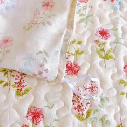 Vista 9 de EAVD Funda de edredón de flores rosas estilo jardín francés con volantes Queen de algodón suave elegante shabby chic juego de ropa de cama floral