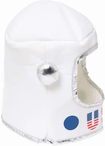 Vista 2 de Casco de astronauta de juguete blanco de tela suave para niños