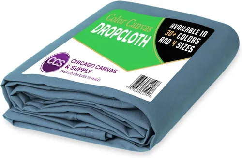 Vista 17 de CCS - Tela de lona para caídas, lona de algodón resistente para cortinas, manteles, telón de fondo, pintura, cubierta de suelo, lavable y Negro