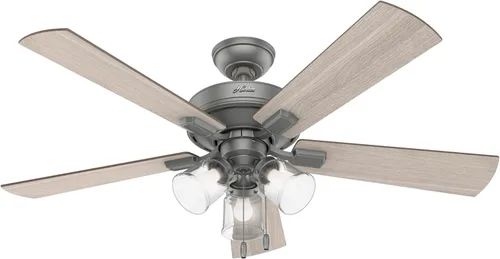 Vista 12 de Hunter - Ventilador de techo de interior de 52 pulgadas con luces LED y cadena de tracción, ventilador de techo de montaje estándar, 5 cuchillas