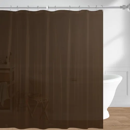 Vista 13 de downluxe Forro de cortina de ducha, forro de ducha de plástico PEVA con 3 imanes, 72 x 72 pulgadas, cortina de baño impermeable, gris, 1 paquete