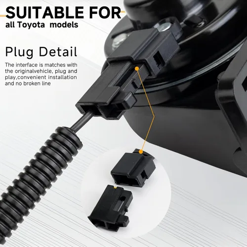 Vista 3 de FARBIN Bocina de coche compatible con Toyota/Lexus/Subaru 12V impermeable bocinas automáticas fuertes con enchufe de bocina de 1 a 2