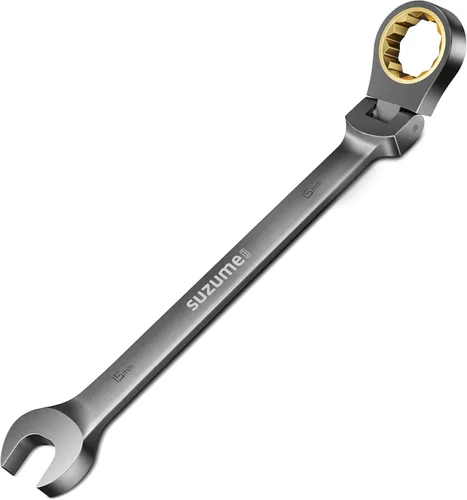 Vista 26 de SUZUME Llave de trinquete de cabeza flexible de 1/2 "SAE 72 dientes de acero Cr-V con cabezal flexible de 180° 15K+ engranajes bloqueados ciclo