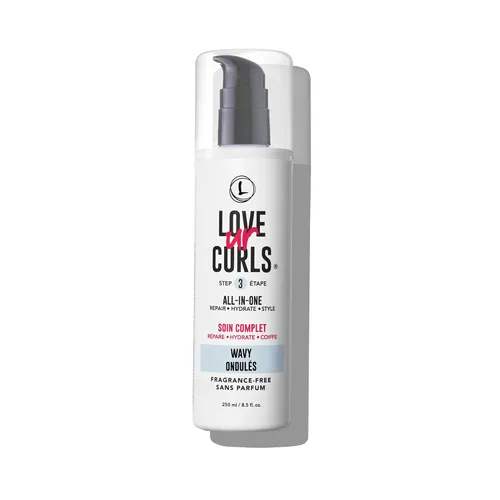 Love Ur Curls Crema Rizador Todo en Uno Libre de Fragancia para Cabello Ondulado Texturizado, Reparación, Definición, Hidratación y Estilo con