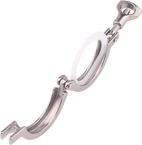Vista 3 de DERNORD Acero inoxidable 304 Single Pin Heavy Duty Tri-Clamp con tuerca de ala para virola TC - 2 "tamaño, 1 paquete con junta de silicona