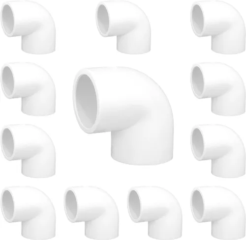 Vista 28 de Paquete de 12 accesorios de codo de 45 grados de PVC de 1 pulgada, conector de tubo de 2 vías de grado para muebles para construcción de estanterías