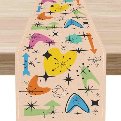 Vista 7 de Camino de mesa costero, playa de verano, estrellas de mar, caballito de mar, conchas de mar, azul, coral, náutico, tropical, océano, decoración