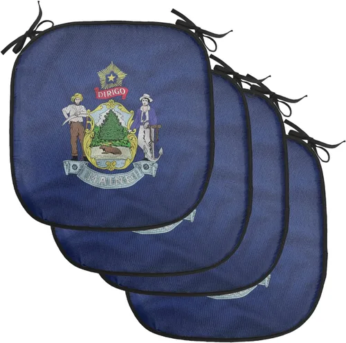 Vista 74 de Lunarable USA Chair Cushion Pad, American Cities Skylines Metropolis Architecture Sketch Style Hand Drawn Art Print, Seat Padding for Kitchen &