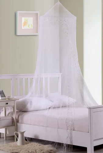 Vista 6 de Cotton Loft Galaxy Kids - Toldo de cama plegable con aro transparente, tamaño único, color azul