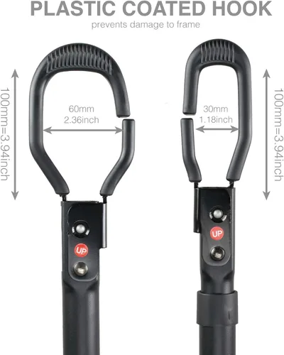 Vista 4 de Venzo Adaptador ajustable de marco de barra transversal de tubo superior para bicicleta o soporte de almacenamiento en el hogar, ideal