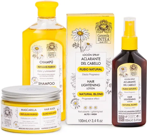 Vista 7 de Camomile Intea - Tratamiento aclarador para cabello con reflejos rubios - Loción aclaradora 100 ML + Champú 250 ML + Mascarilla 250 ML