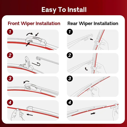 Vista 6 de BERG REGEN Escobilla de limpiaparabrisas trasera de 8 pulgadas (8-A) de repuesto para Toyota Prius C 2019 2018 2017 2016 2015 2014 2013 2012 /Lexus