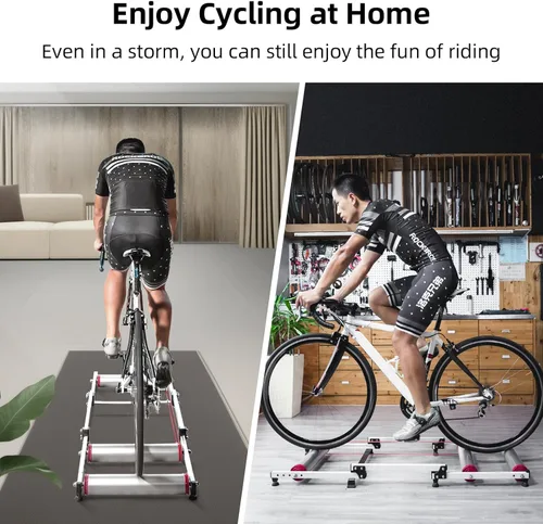Vista 5 de ROCKBROS Rodillos de Bicicleta Ajustables Soporte de Entrenador de Bicicleta Plegable Rodillo de Bicicleta de Ciclismo Interior con Resistencia