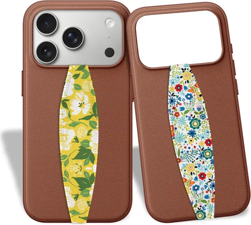 Vista 12 de Switchbands Correa de Agarre para Teléfono con Diseño de Flores – Personalizable y Reversible, Soporte de Dedos para la Parte Trasera del Teléfono