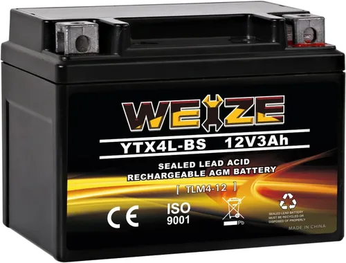 Vista 21 de Weize YTX20HL-BS - Batería para motocicleta de alto rendimiento, libre de mantenimiento, sellada AGM ETX20HL BS