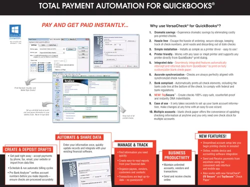 Vista 3 de VersaCheck X1 2018 para QuickBooks