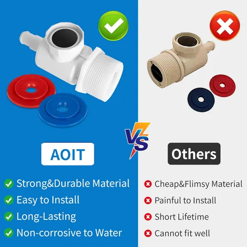 Vista 4 de 9-100-9001 Conector de montaje de pared compatible con Polaris Zodiac 180 280 380 Pool Vacuum Sweep, Polaris Pool Sweep Hose Pressure Relief Valve