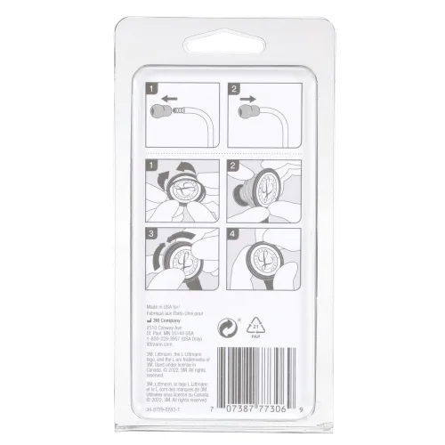 Vista 2 de 3M Littmann - Kit de piezas de repuesto para estetoscopio, color marrón claro, compatible con Ligthweight II S.E., incluye orejeras pequeñas