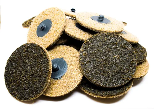 Vista 7 de Benchmark Abrasives Discos de lijado de 3 pulgadas, discos de acondicionamiento de superficie de nailon de cambio rápido, disco de lijado