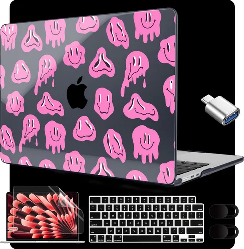 Vista 44 de MEEgoodo Funda para MacBook Air M4/M3/M2 de 15.3 pulgadas 2025 2024 2023, compatible con el modelo (A3241/A3114/A2941) para MacBook Air de 15