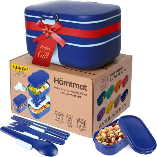 Vista 33 de Lonchera Bento apilable aislada para adultos con palillos reutilizables, lonchera japonesa apta para microondas y a prueba de fugas, para hombres