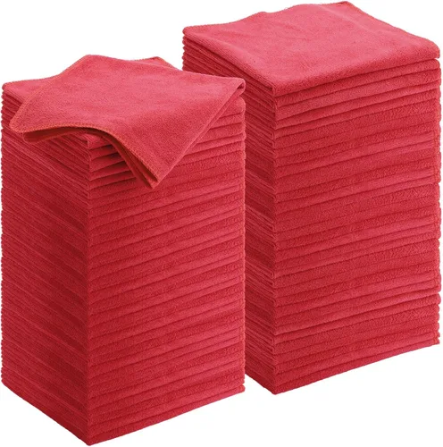 Vista 10 de Nuenen 60 paños de limpieza de microfibra para automóviles de 16 x 16 pulgadas, ultra absorbentes, suministros de limpieza reutilizables, 6