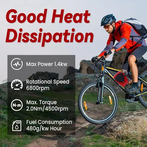 Vista 4 de Kit de Motor de Bicicleta de 49cc, Kit de Bicicleta Motorizada de Gasolina de 4 Tiempos, Kit de Motor de Bicicleta Motorizada de Gasolina de Un Solo