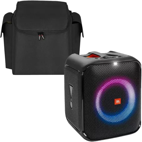Vista 7 de JBL Partybox Encore Essential: sonido de 100 W, espectáculo de luz dinámico integrado y diseño a prueba de salpicaduras, color negro