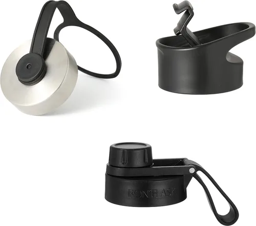 Vista 19 de IRON °FLASK - Botella deportiva de 14, 18, 22, 32, 40, 64 o 128 onzas, 3 tapas (boquilla), acero inoxidable aislado al vacío, doble pared moderna