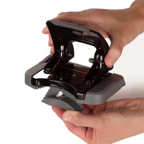 Vista 4 de Swingline - Perforadora de 2 agujeros, perforadora de 20 hojas, perforadora de papel, mango de confort de bajo esfuerzo SmartTouch, guía